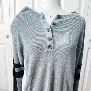 American Eagle Grey Henley Sweater